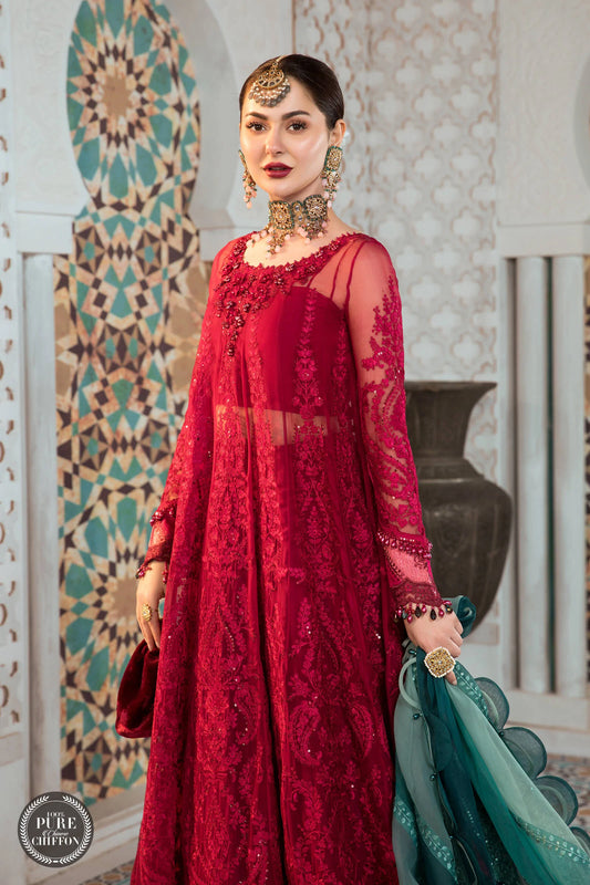 red anarkali
