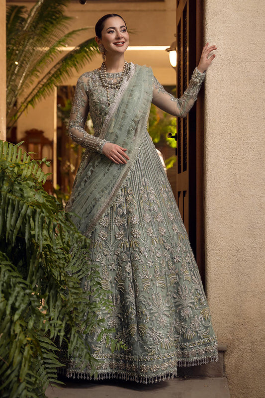 Pista Green Handmade Anarkali / Lehenga