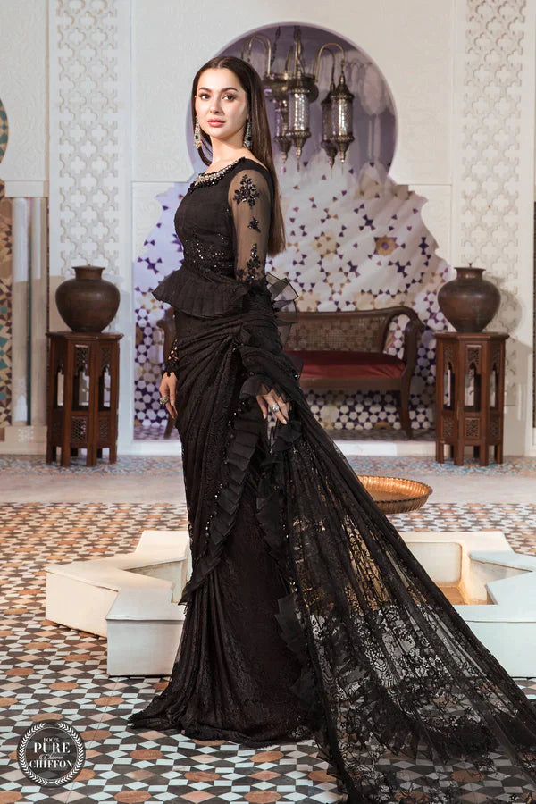 Salwar Mahal Wedding Bridal Black Saree Online in Dubai