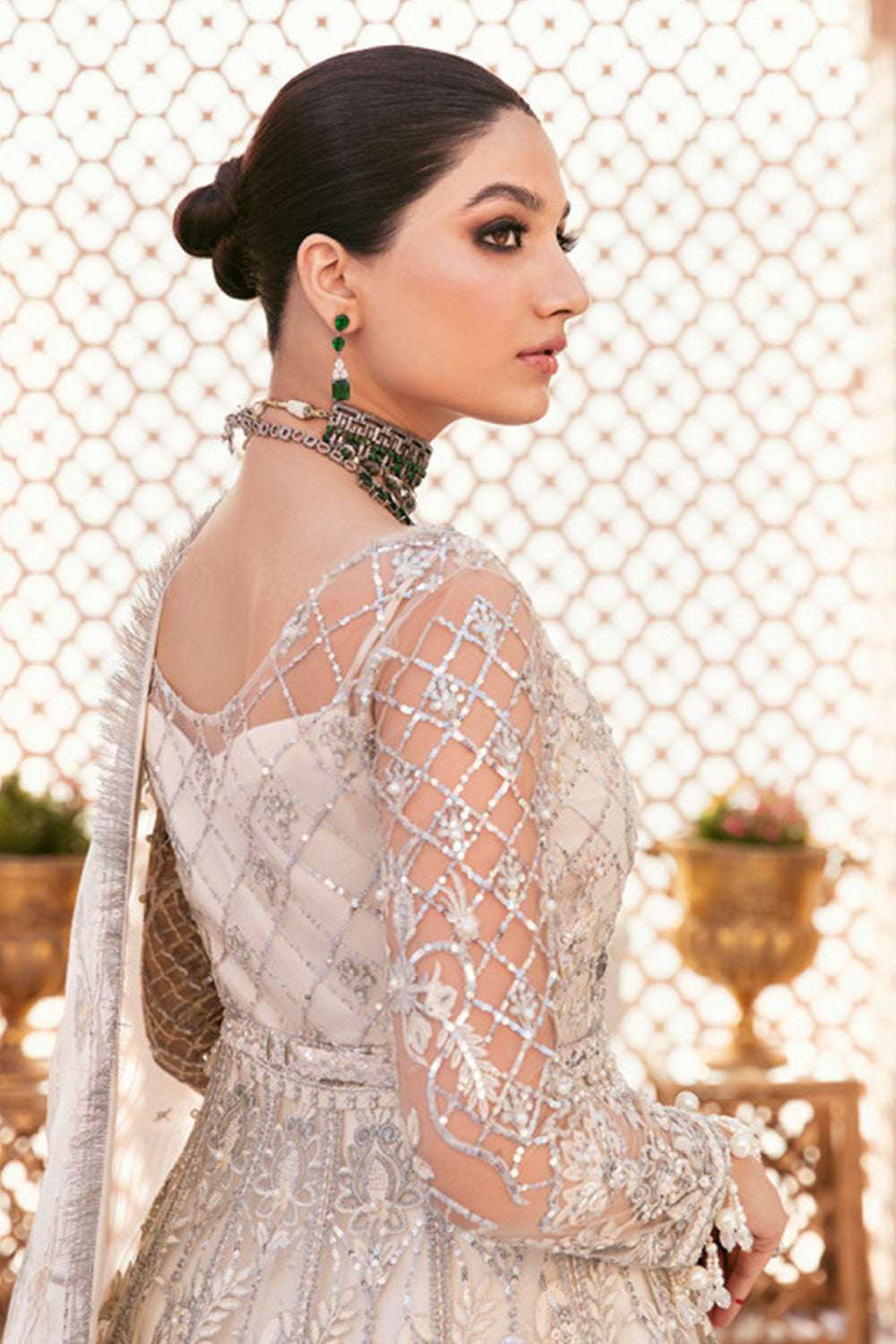 off white bridal net anarkali suit online with price in dubai