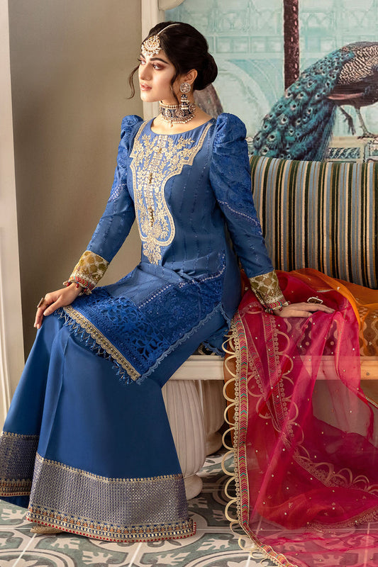 Blue Embroidered Lawn Suit
