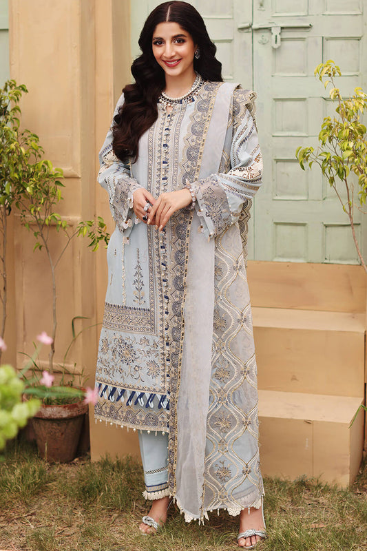 Light Blue Embroidered Lawn Suit