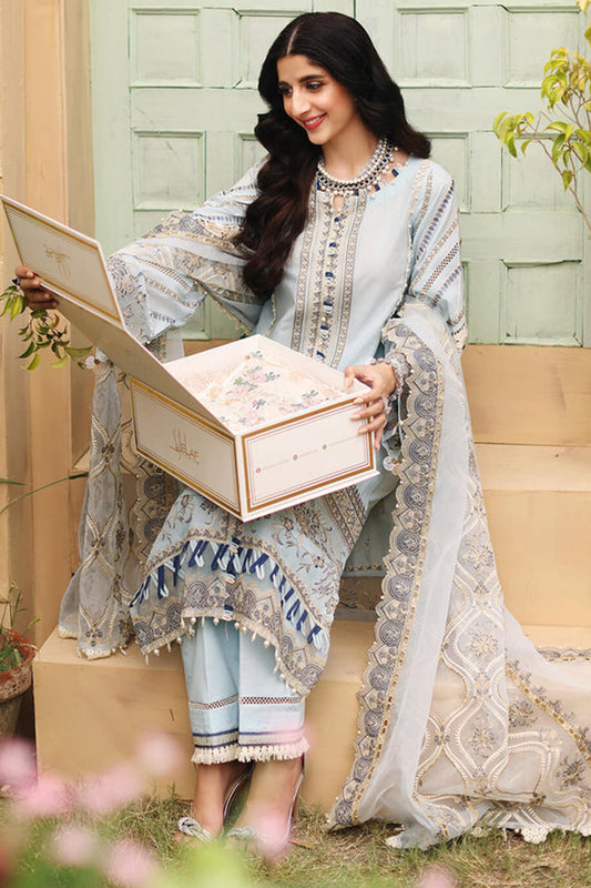 Light Blue Embroidered Lawn Suit