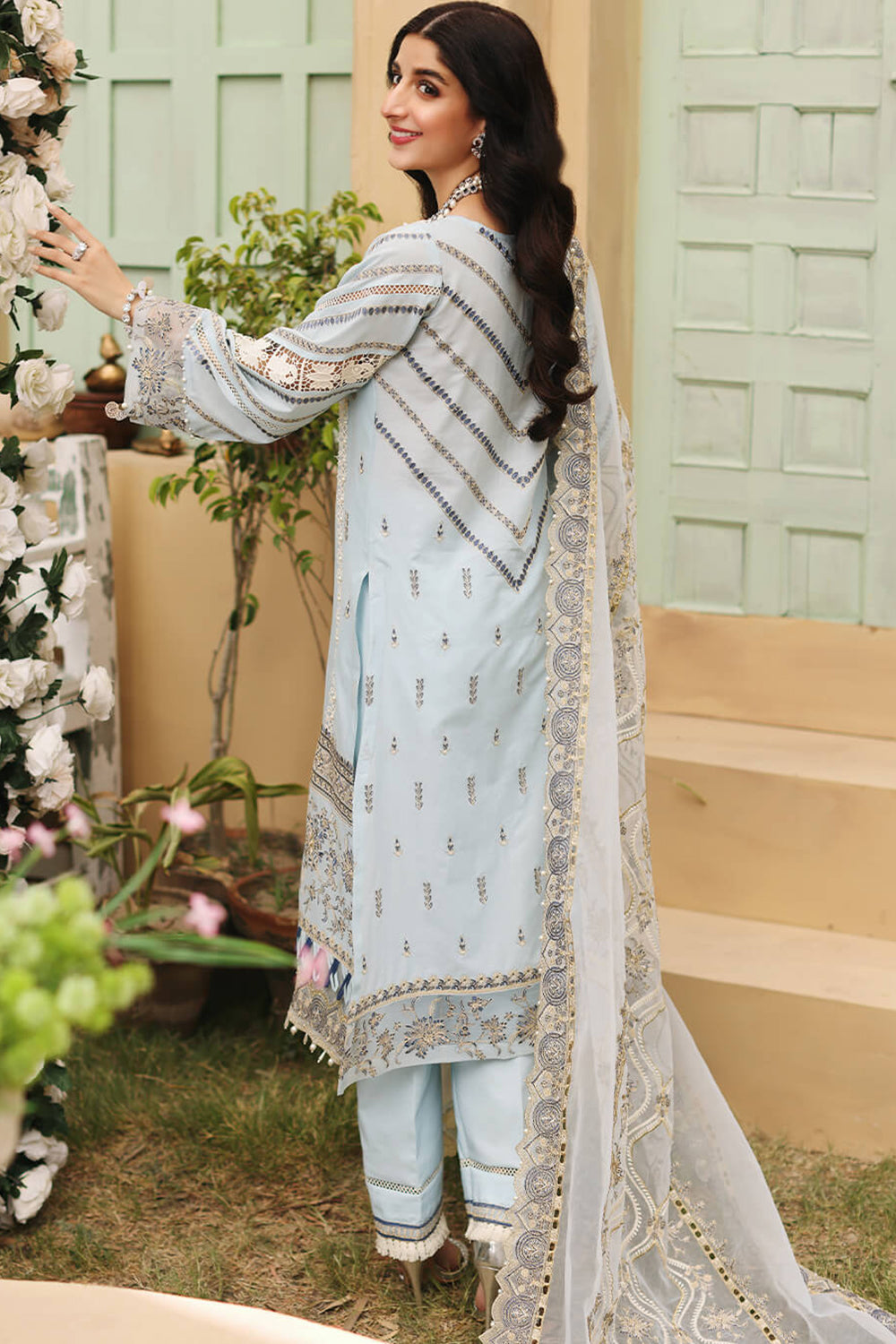 Pakistani lawn dress material online best sale