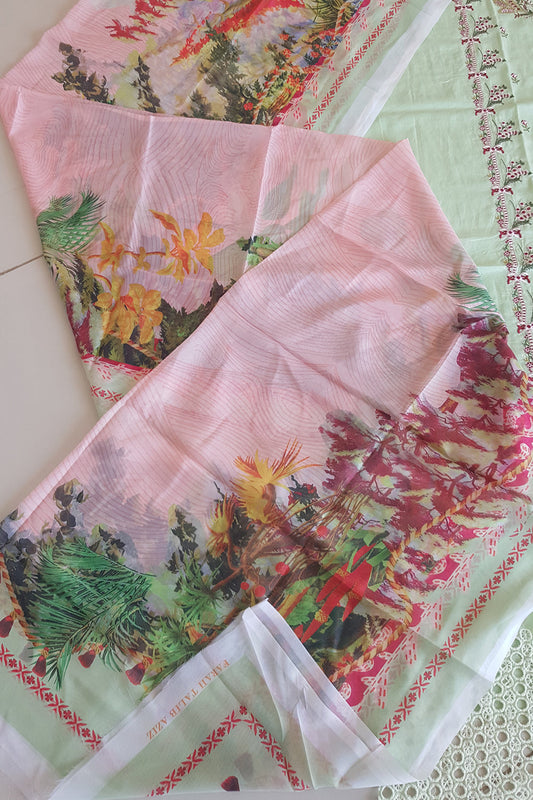 Mint Embroidered Lawn Suit