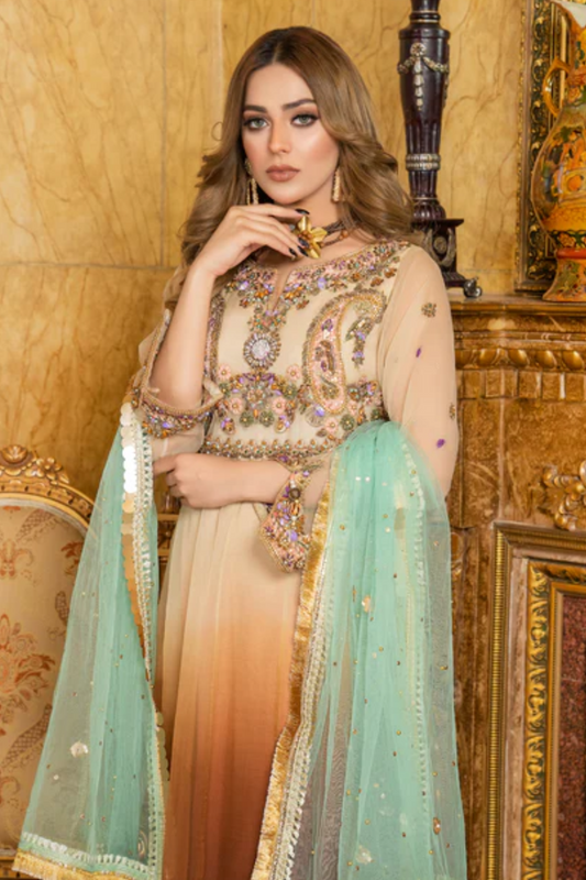 Readymade Pure Organza Anarkali