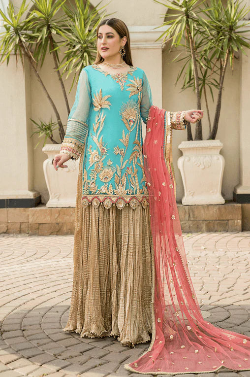 fully stitched wedding party wear sharara in dubai