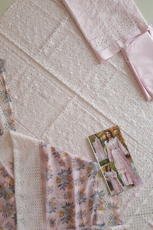 Pink & Teal Chikankari Lawn Suit
