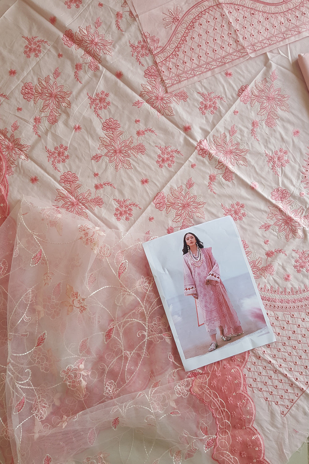 Blossom Pink Chikankari Lawn Suit