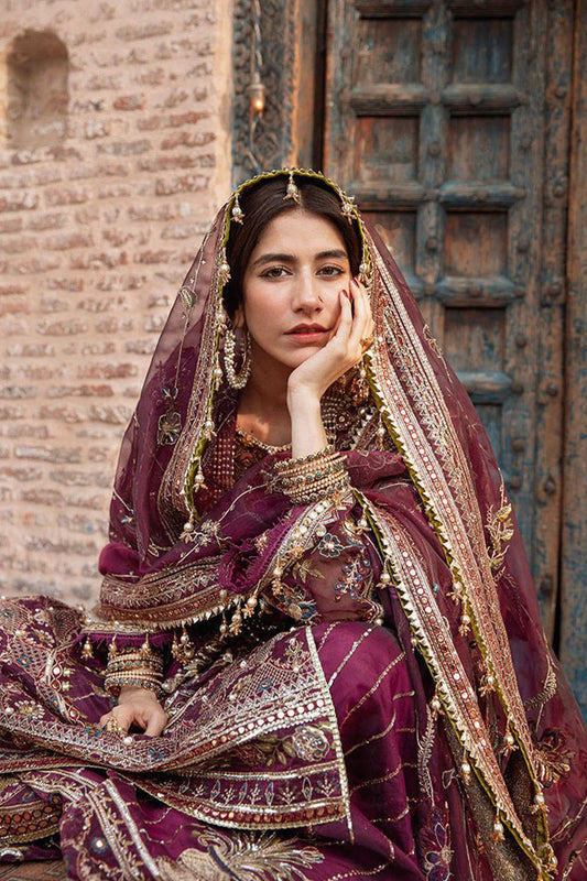 Plum Purple Organza Sharara / Gharara