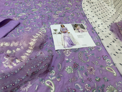 Lilac Embroidered Lawn Suit