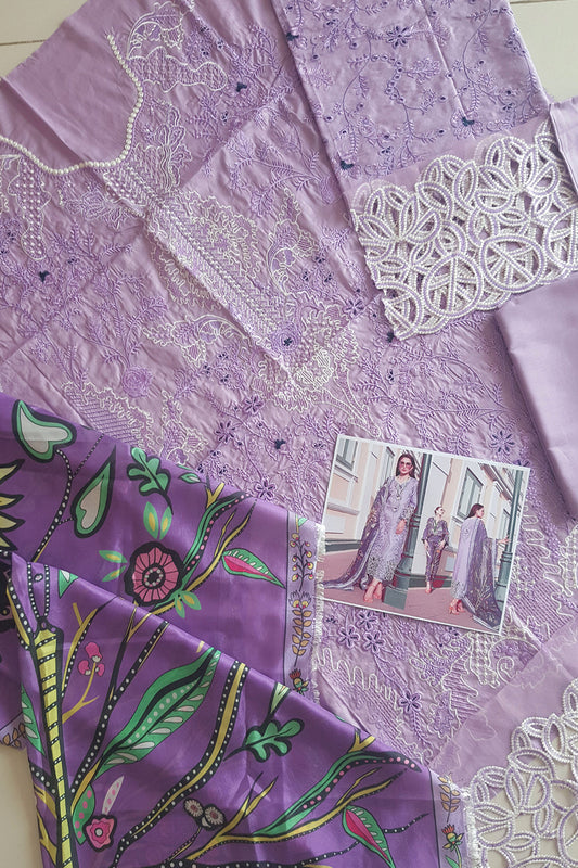 Lavender Chikankari Lawn Suit