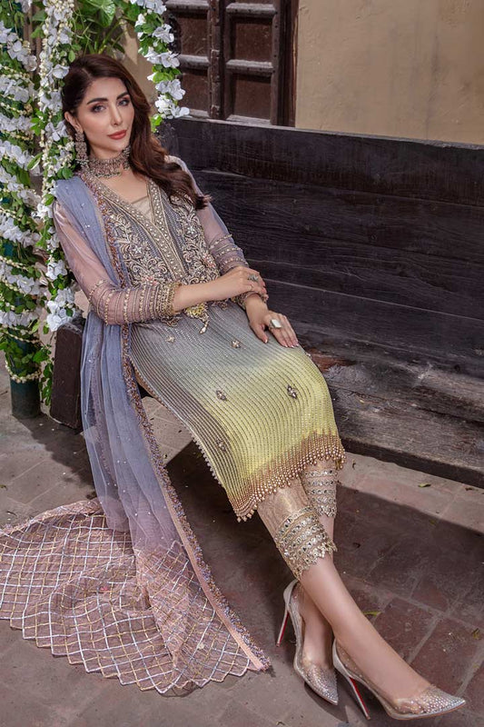Hand Embroidered Pure Chiffon Suit