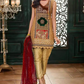 ready made gold color salwar with red dupatta in dubai