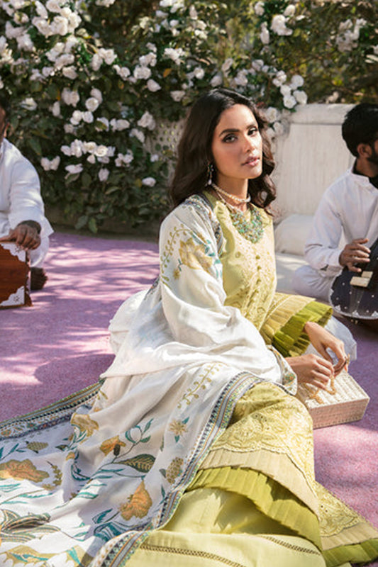 Sage Green Embroidered Lawn Suit