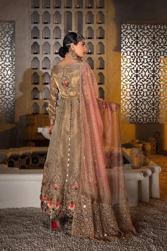 ready made party wear skin gold anarkali dubai