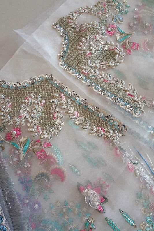 3pc Hand Embellished Organza Suit
