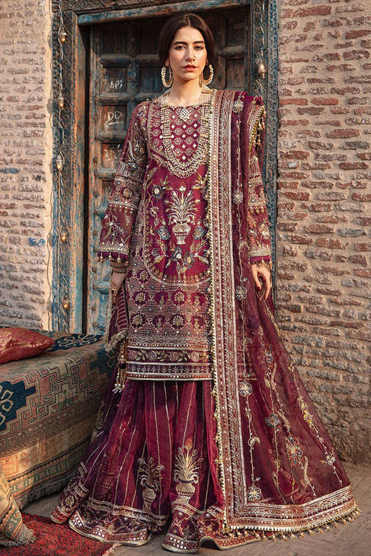 Plum Purple Organza Sharara / Gharara