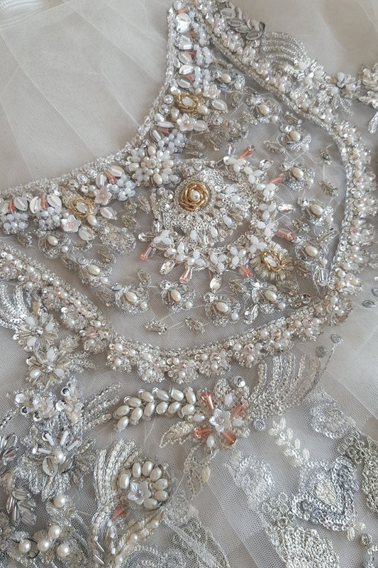 White Handmade Anarkali / Lehenga Choli