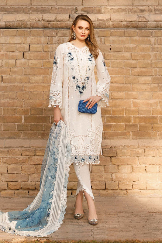White Embroidered Lawn Suit