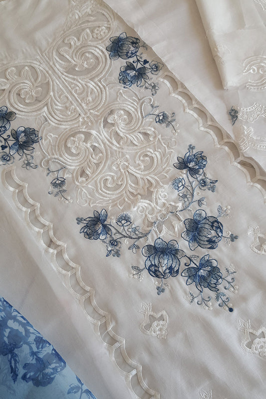 White Embroidered Lawn Suit